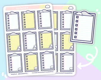 Functional Clipboard Checklist Planner Sticker - To do list sticker , Daily Checklist , Task tracking , Goal Setting , Work Stickers