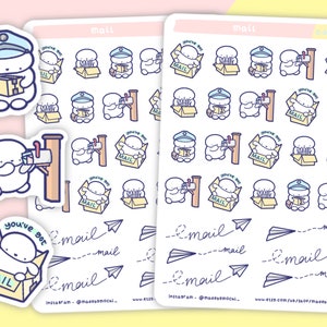 Mail Planner Sticker Set - Happy Mail, Lieferung Icons, Post Organisation