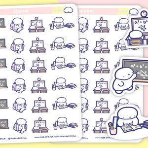 School Study Time Planner Stickers - Studeerstickers, lesrooster, herziening, opdrachtdeadlines, examenherinneringen, studentplanner