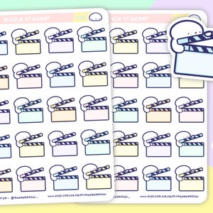 Movie Tracker Planner Sticker - Movie Night , Cinema , Date Night , Movie Reminder , Family Night , Movie Countdown , Film Ratings