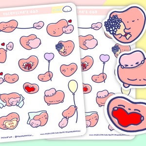 Leuke Valentijnsdag Heart Couple Planner Stickers - Love Decor, Romantiek, Feesten, Jubileum, Relatiedoelen, Love Themed