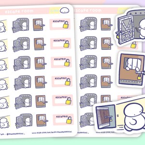 Escape Room Planner Aufkleber - Familie Aufkleber, Datum Nacht Aufkleber, Tagesausflug Aufkleber, Spielabend, Familienzeit Aufkleber