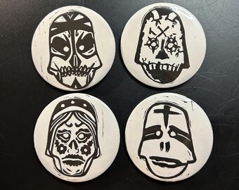 Boutons de masque My Chemical Romance Day of the Dead (paquet de 4)