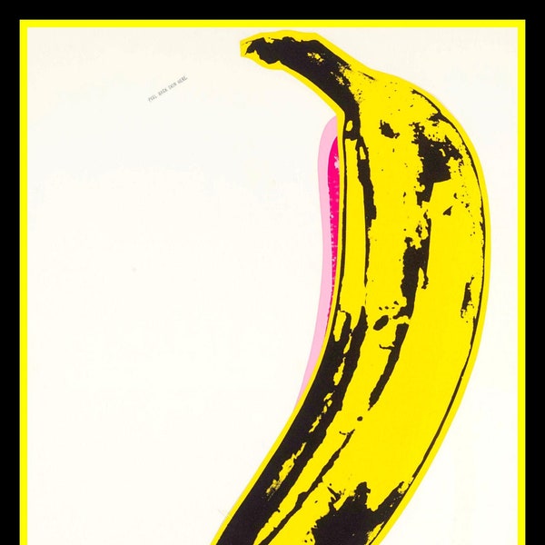 5" Andy Warhol Banana vinyl sticker. Classic Pop Art decal for car, laptop, tumbler, etc.