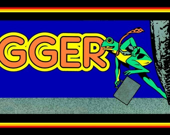 Pegatina de vinilo Frogger de 6". Calcomanía de videojuegos de estilo vintage para coche, ordenador portátil, vaso, etc.