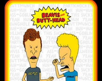 Calcomanía de vinilo divertida de 4,5". Calcomanía de dibujos animados de MTV de los 90 para automóvil, computadora portátil, vaso, etc.