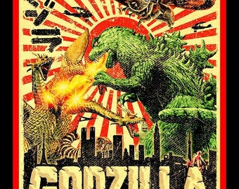 Calcomanía de vinilo de Godzilla Mothra de 4,25". Calcomanía clásica del monstruo del cine para auto, laptop, etc.