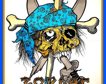 Pegatina de vinilo Zorlac X-bones de 4,75". Calcomanía de skate de estilo vintage para coche, ordenador portátil, cubierta, etc.