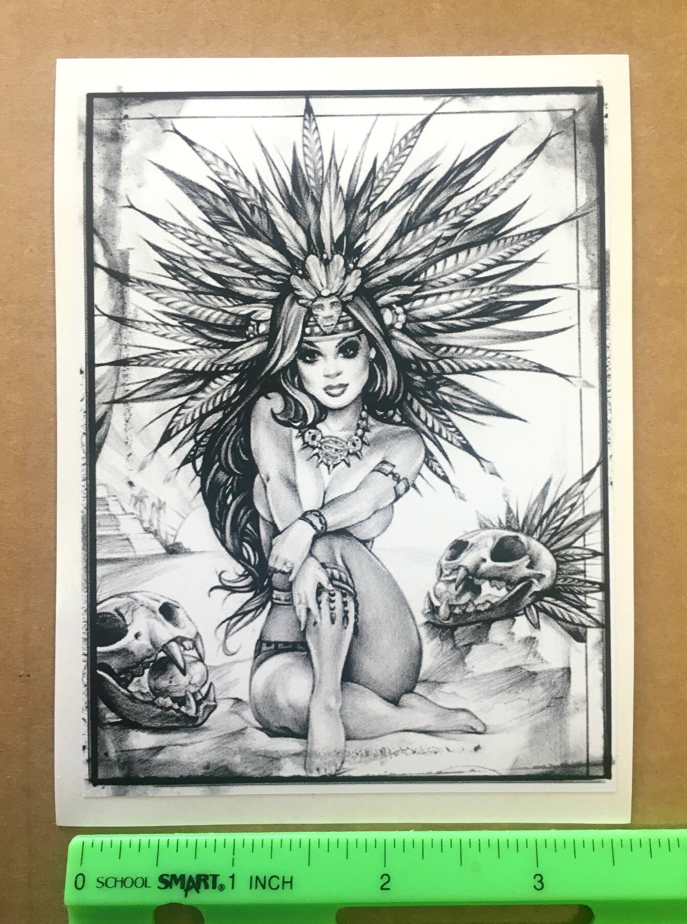 4.75 Sexy Latina Pin up Girl Vinyl Sticker. Busty Aztec - Etsy Sweden