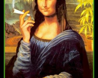 Mona Lisa Weed Cannabis Marijuana Metall Zigarette Zigarren Aschenbecher 
