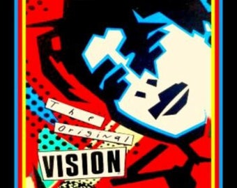 4.5" Pegatina de vinilo Vision Mark Gonzales. Calcomanía de skate estilo vintage de los años 80.