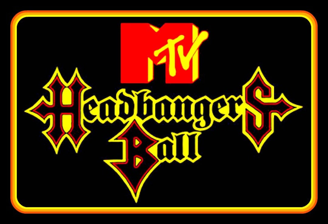 5 Classic MTV Headbangers Ball Vinyl Sticker. Heavy Metal TV Decal for