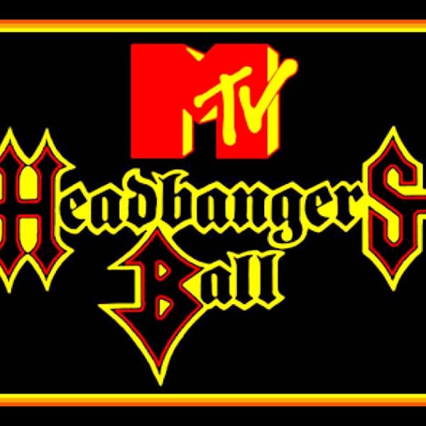 5" Classic MTV Headbangers Ball vinyl sticker. Heavy Metal TV decal for car, laptop, guitar, etc.