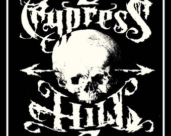 RARA pegatina de vinilo de 5" Cypress Hill Stick n' Bones. Rap clásico, calcomanías de Hip-Hop para coche, portátil, etc.