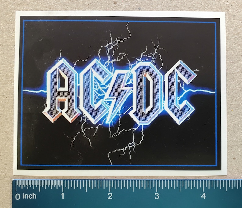 4.5 AC/DC Thunder glossy vinyl sticker. Heavy Metal | Etsy