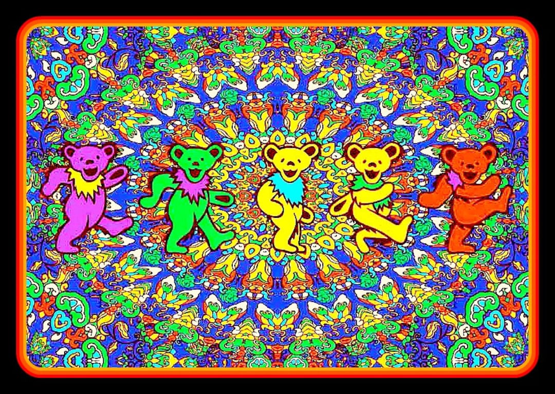 5" Grateful Dead Dancing Bears Mandala Vinyl Sticker. Hippie Decal for ...
