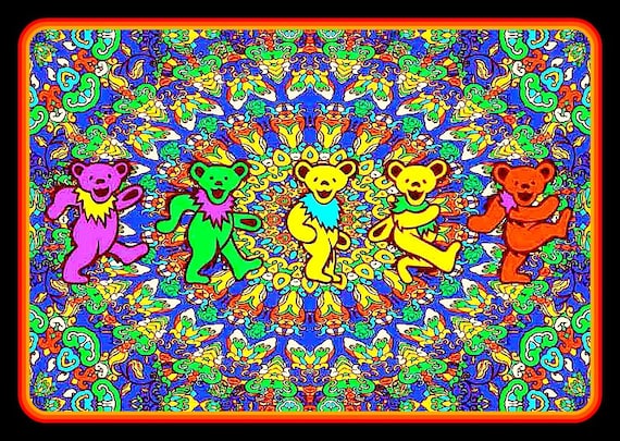 5 Grateful Dead Dancing Bears Mandala Vinyl Sticker. | Etsy