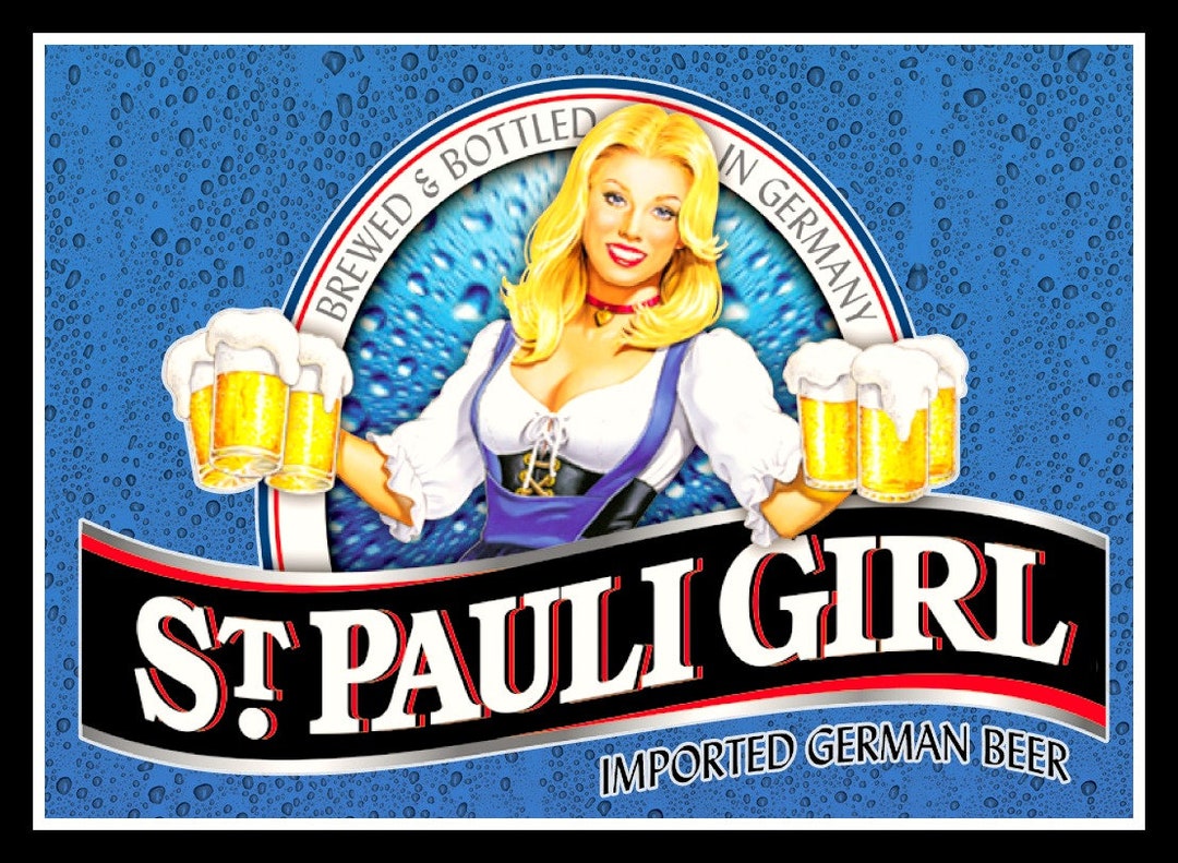 4.75 St. Pauli Girl Logo Vinyl Sticker. Sexy German Beer Decal for Bar ...