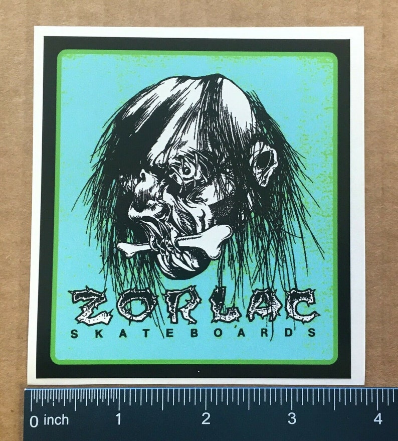 4 Zorlac Zombie Vinyl Sticker. Vintage Style Skateboard Etsy