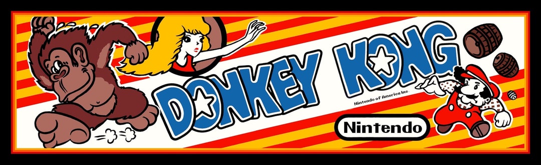 6.25" Donkey Kong Vintage Style Video Game Vinyl Sticker. Gaming Decal ...