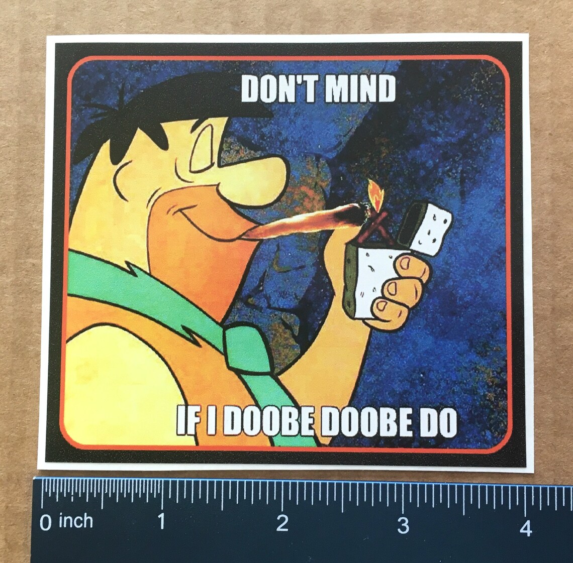 4 Fred Flintstone Doobe Do Vinyl Sticker. Funny Weed | Etsy