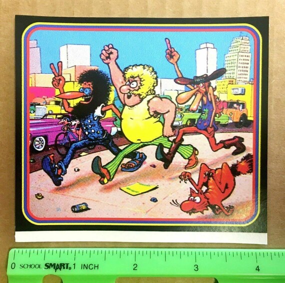 "Franklin Sez" comics decal. 4.25" Fabulous Furry Freak Brothers vinyl sticker