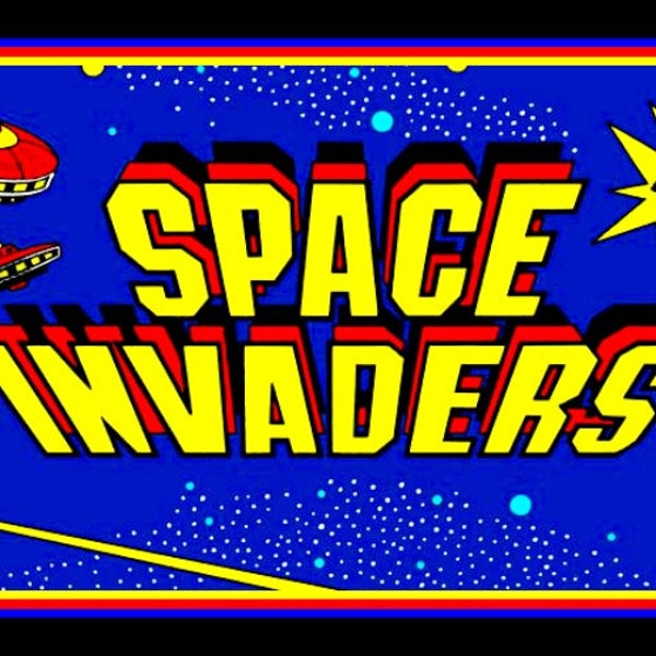 6" Classic Space Invaders video game vinyl sticker. Video Gaming decal for car, laptop, console etc.