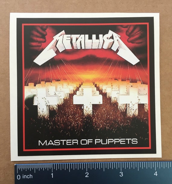 Pegatina de vinilo Metallica Master of Puppets de 4. Calcomanía de Heavy  Metal para coche, guitarra, monopatín, etc. -  España