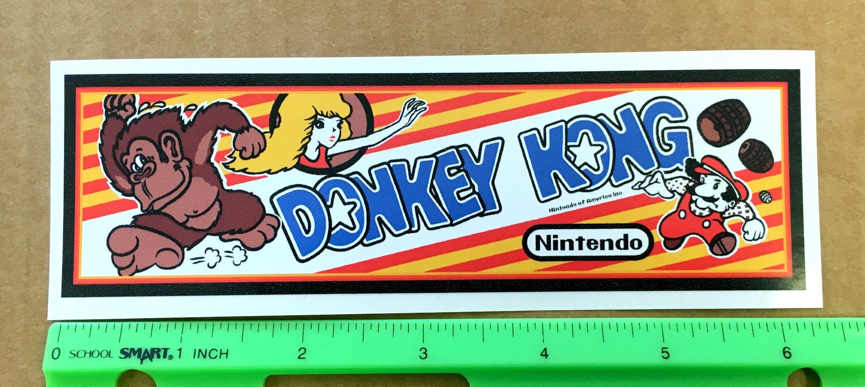 6.25" Donkey Kong Vintage Style Video Game Vinyl Sticker. Gaming Decal ...