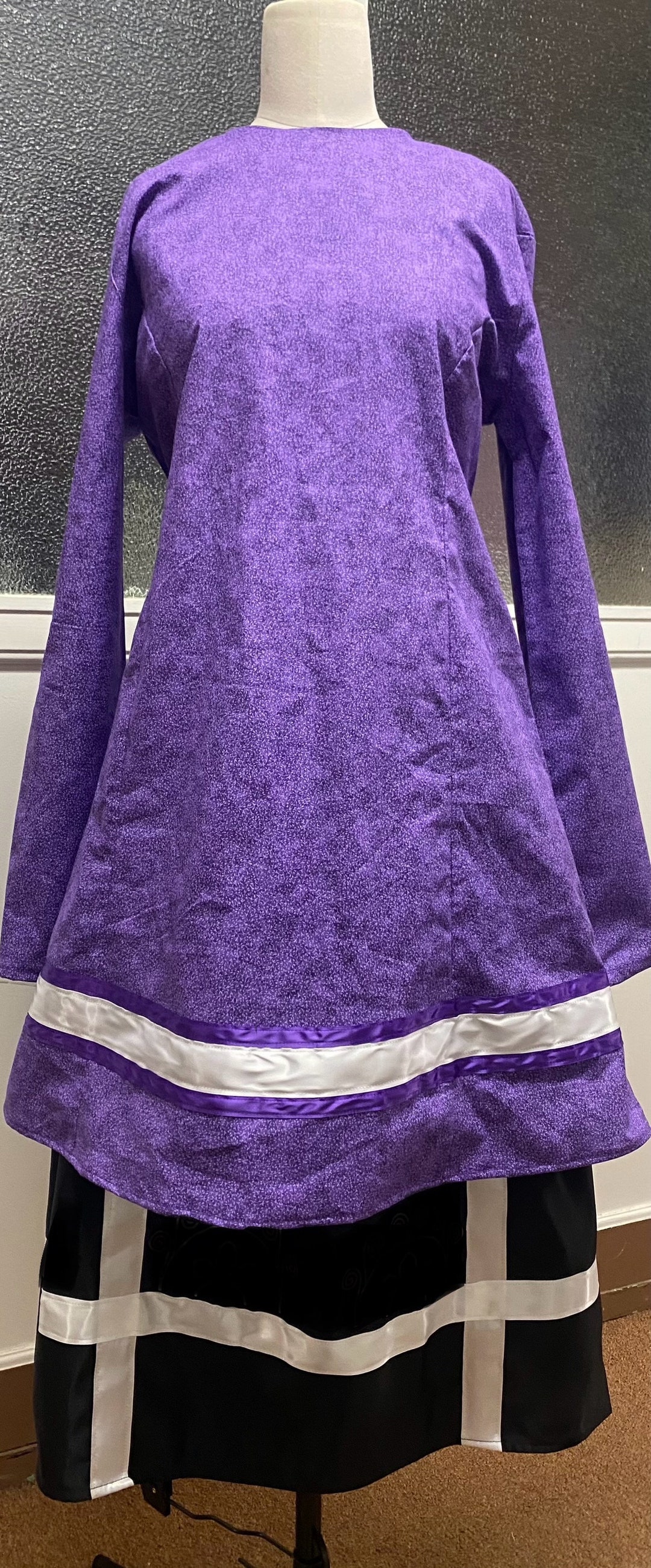 Haudenosaunee Smoke Dance Ribbon Skirt With Over Dress Set Overdress Haudenosaunee Smoke Dance Ribbon Skirt With Over Dress Set Overdress