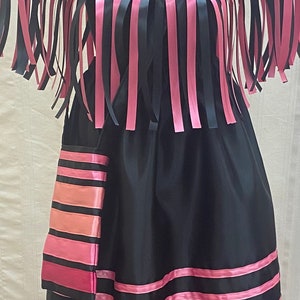 Black and pink Ribbon Cape Bib