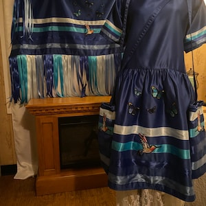 Adult Ribbon Shawl and Dress and leggings  Set