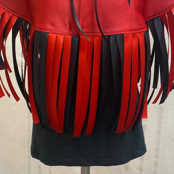 Red and Black Cape Bib