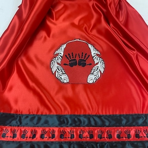 2 Feather Embroidered MMIW Ribbon Skirt