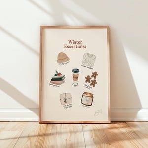 Winter Essentials - Art Print - Wall Art - Christmas - Holidays - Home Decor