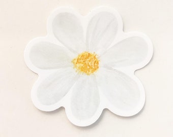 Daisy Sticker - Vinyl Sticker - Laptop Decal - Flowers - Watercolor Art - Waterproof