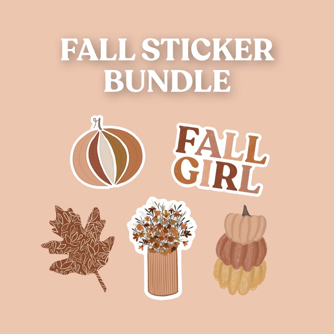 Fall Sticker Pack - 5 Stickers - Waterproof Vinyl - Laptop Decal ...