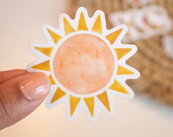 Boho Sunshine Sticker - Vinyl Sticker - Matte Waterproof - Boho - Sunshine - Watercolor - Laptop Decal