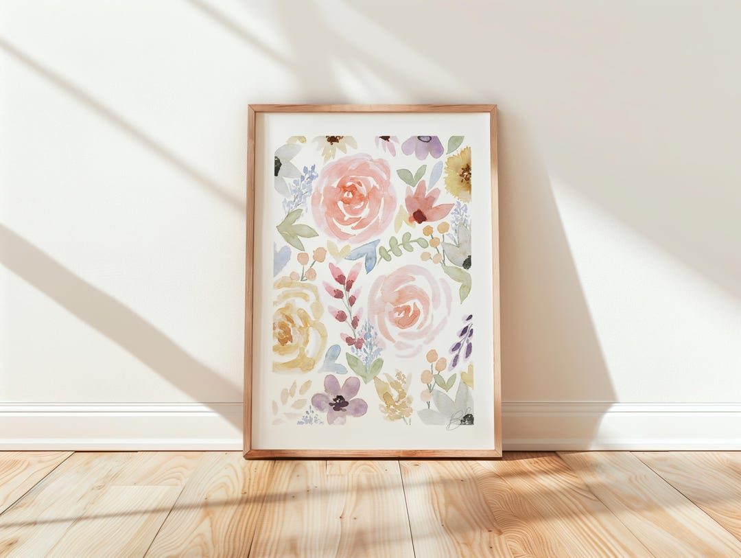 Spring Blooms - Art Print - Watercolor Flowers - Home Decor - Wall ...