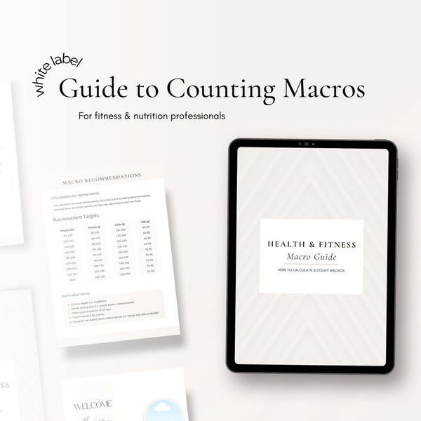 ebook en marque blanche sur le comptage des macronutriments | Comment compter le modèle de macros | Comment suivre le guide des macros pour les entraîneurs personnels