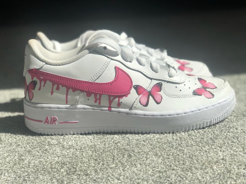 Butterfly Drip-Swoosh Air Force 1 | Etsy