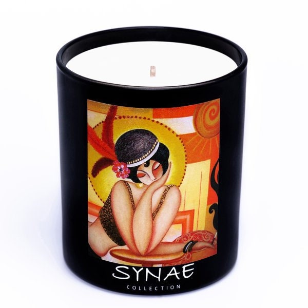 Bougie Artisanale Parfumée en Cire Naturelle La Boudeuse Du Cabaret