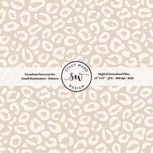 Patrón sin costuras de guepardo en tono marrón neutro, estampado digital minimalista de leopardo, descarga de archivo de sublimación de piel animal.