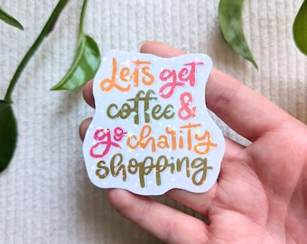 Sticker met koffie- en kringloopthema | Handgemaakt