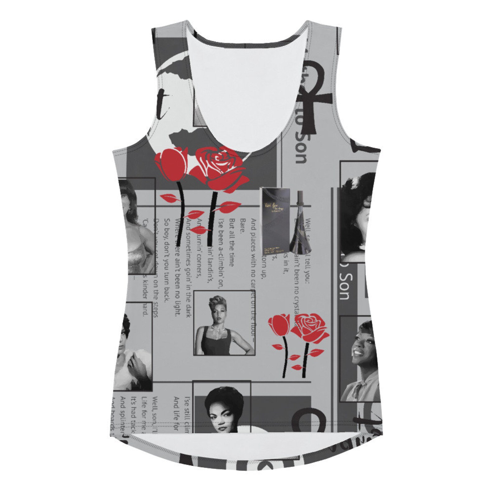 Newspaper Sublimation Cut & Sew Tank Top Etsy