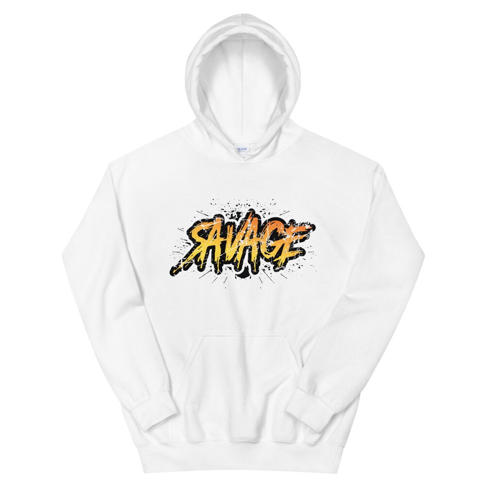 savage sudadera blanca
