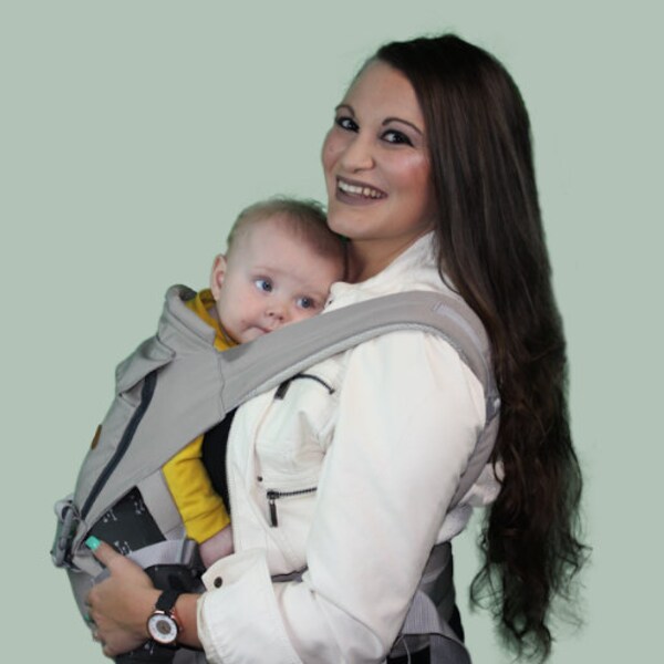 Gray Baby Carrier, Toddler Carrier, Newborn Carrier, Baby Wrap, Best Baby Shower Gift, Babywear