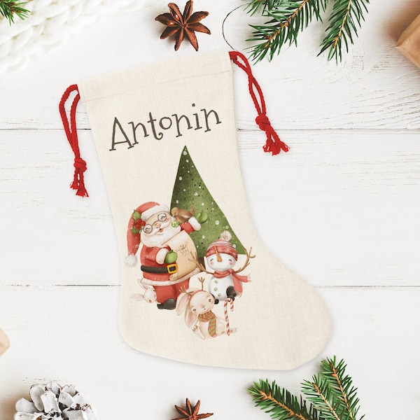 Personalized Christmas sock, Santa