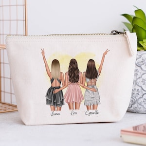 Estojo grande personalizado, modelo de vestidos de melhores amigas