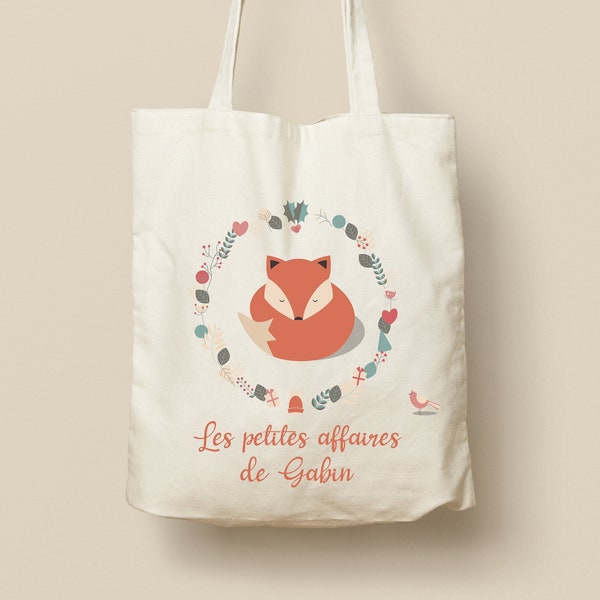 Tote Bag en Coton Personnalisable - Cadeau Unique, Éco-Friendly et Réutilisable, Modèle Renard